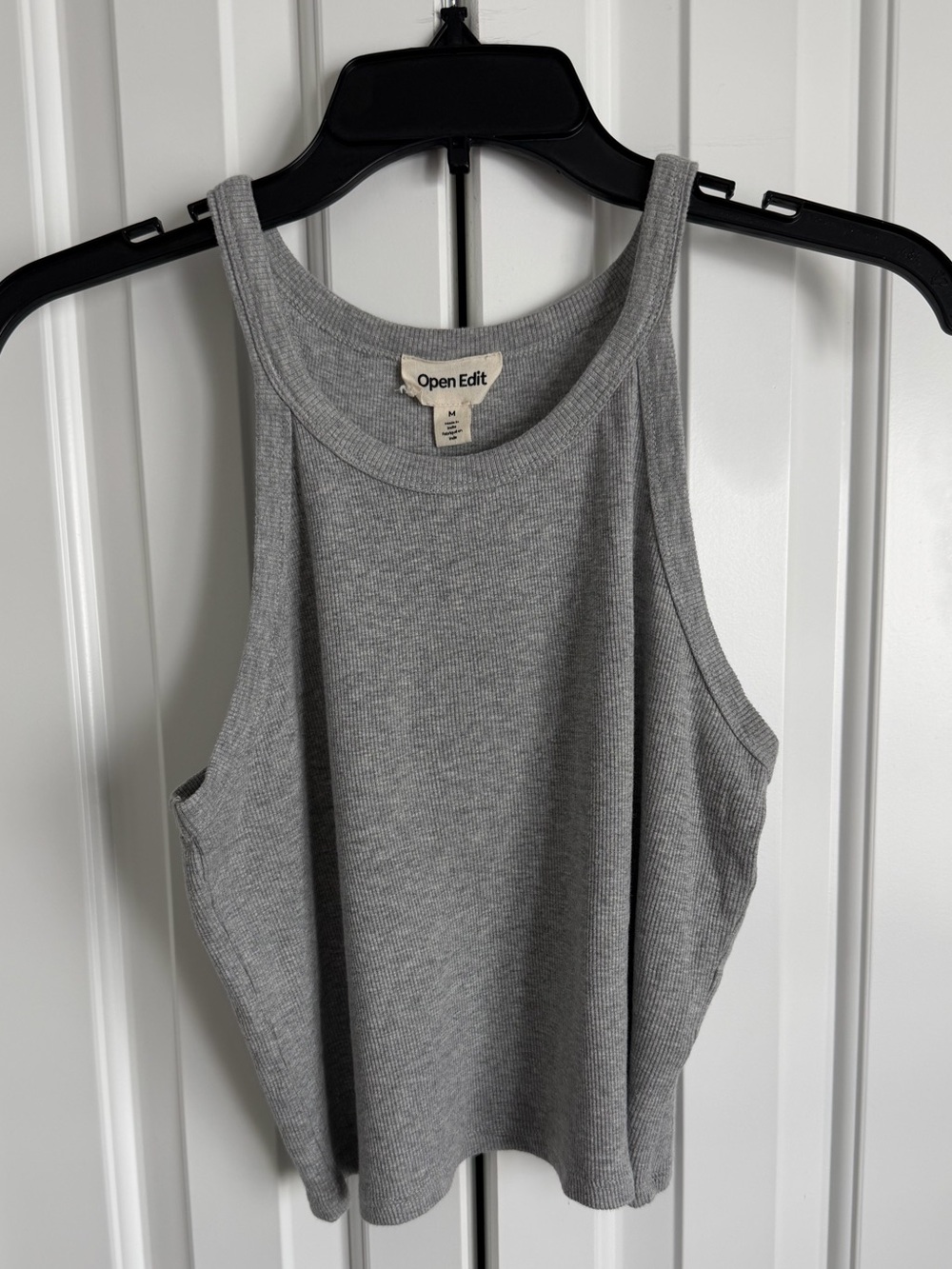 Open Edit Gray Ribbed Tank Top size M Great Condition